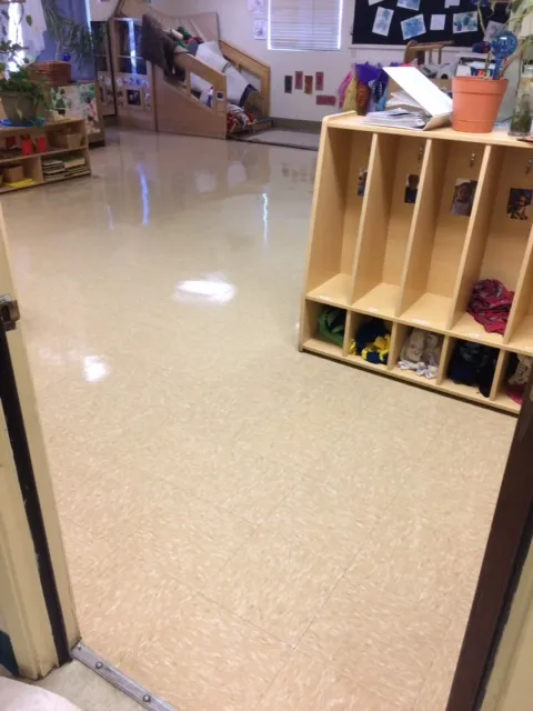 Daycare classroom floor — after