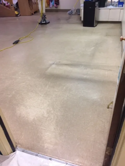 Daycare classroom floor — before
