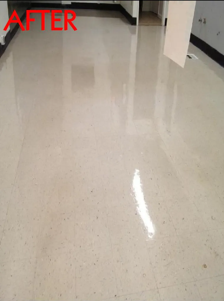Floor strip & wax — after