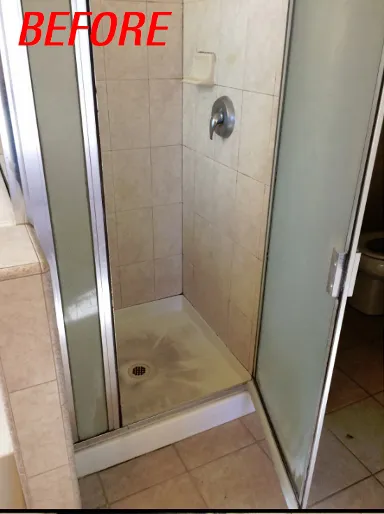 Restroom deep clean — before